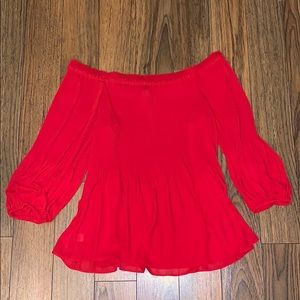 NWOT Loft off the shoulder scrunched top!